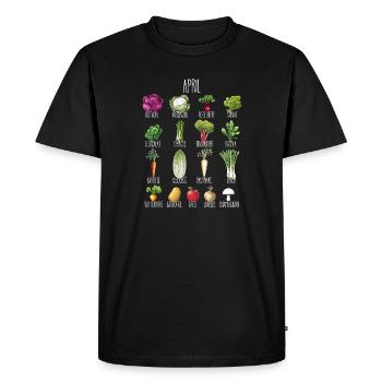 Hobby Garden April Fruit & Vegetables for Green Thumbs - Men's Premium Organic T-Shirt - black - Front - Nico (187cm)