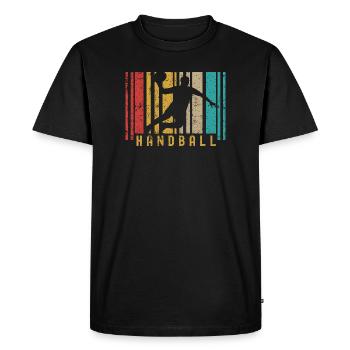 Passionnés de handball Sports de handball Joueurs de handball - T-shirt Premium bio Homme - noir - Devant - Nico (187cm)