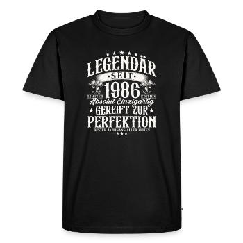 Légendaire depuis 1986 Cadeau d’anniversaire vintage - T-shirt Premium bio Homme - noir - Devant - Nico (187cm)