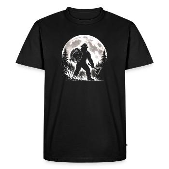 Pompier Bigfoot - T-shirt Premium bio Homme - noir - Devant - Nico (187cm)