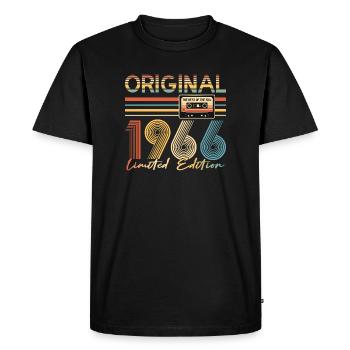 60 anniversaires, 60 ans, Original 1966 - T-shirt Premium bio Homme - noir - Devant - Nico (187cm)