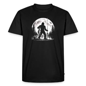 Bigfoot Fishing - Men's Premium Organic T-Shirt - black - Front - Nico (187cm)