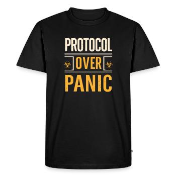 microbiology - Men's Premium Organic T-Shirt - black - Front - Nico (187cm)