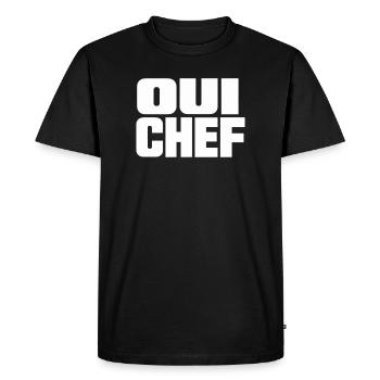 Qui Chef - T-shirt Premium bio Homme - noir - Devant - Nico (187cm)