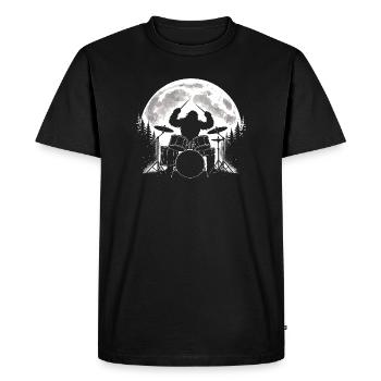 Bigfoot Batteur Moon - T-shirt Premium bio Homme - noir - Devant - Nico (187cm)