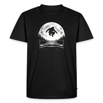 Bigfoot sur trampoline - T-shirt Premium bio Homme - noir - Devant - Nico (187cm)