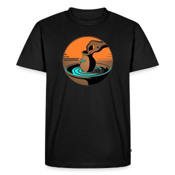 Zen Pottery Master - Édition Bleue - T-shirt Premium bio Homme - noir - Devant - Nico (187cm)