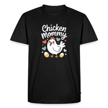 Poulet Maman Poulets Maman Maman Femme de fermier Fête des Mères Poulet pour la fête des mères - T-shirt Premium bio Homme - noir - Devant - Nico (187cm)