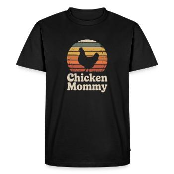 Poulet Maman Poulets Maman Maman Femme de fermier Fête des Mères Poulet pour la fête des mères - T-shirt Premium bio Homme - noir - Devant - Nico (187cm)