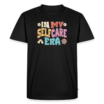 À mon époque de l’auto-soin - T-shirt Premium bio Homme - noir - Devant - Nico (187cm)
