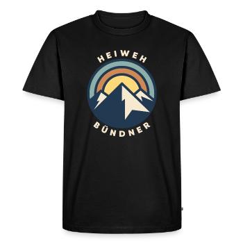 Heiweh Grisons - T-shirt Premium bio Homme - noir - Devant - Nico (187cm)