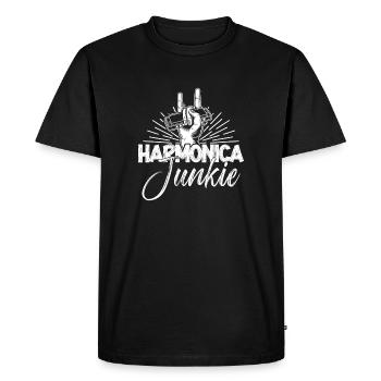 Harmonica Musican Junkie Harmonica - Men's Premium Organic T-Shirt - black - Front - Nico (187cm)