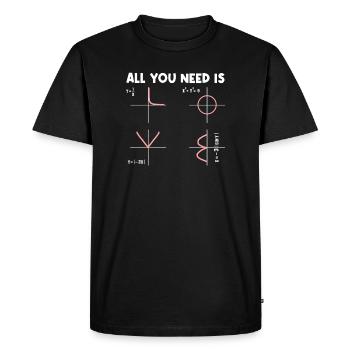 All You Need Is Math Mathematician Math Teacher - Men's Premium Organic T-Shirt - black - Front - Nico (187cm)