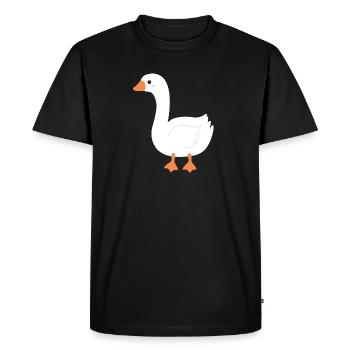 Bec d’Orange de dessin animé Oie - T-shirt Premium bio Homme - noir - Devant - Nico (187cm)
