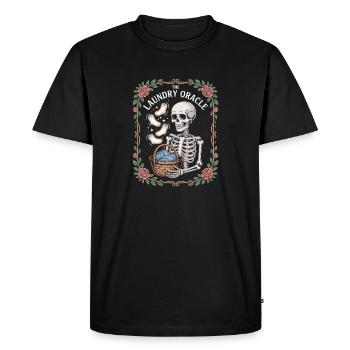 L’Oracle de la Blanchisserie Squelette Humour de la Blanchisserie - T-shirt Premium bio Homme - noir - Devant - Nico (187cm)