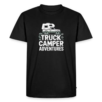 Camping-car tout-terrain Truck Camper Adventures - T-shirt Premium bio Homme - noir - Devant - Nico (187cm)