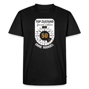 Top Condition Special Edition 50 Years 1976 Dec. - Men's Premium Organic T-Shirt - black - Front - Nico (187cm)