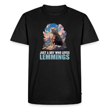 Lemmings Lemming - Men's Premium Organic T-Shirt - black - Front - Nico (187cm)