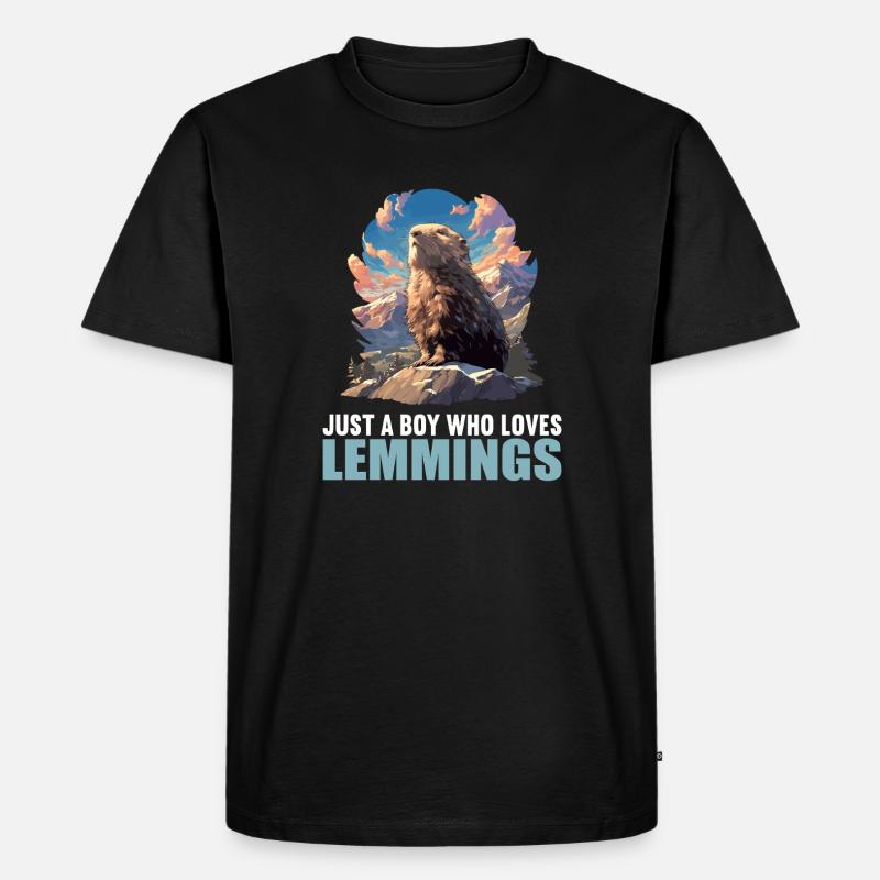 Lemminge Lemming - Männer Premium Bio T-Shirt - Schwarz