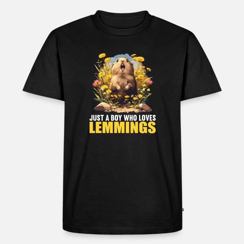 Lemminge Lemming - Männer Premium Bio T-Shirt - Schwarz
