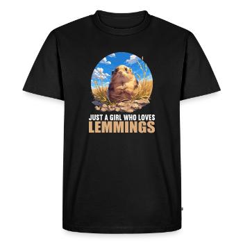 Lemmings Lemming - Men's Premium Organic T-Shirt - black - Front - Nico (187cm)