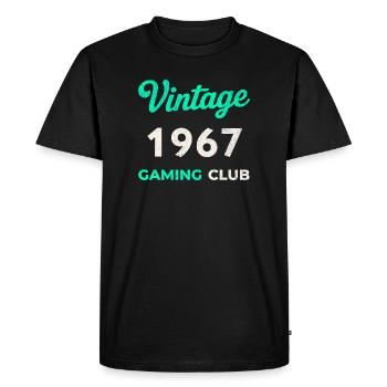 Vintage 1967 – Année de naissance rétro de Gaming Club - T-shirt Premium bio Homme - noir - Devant - Nico (187cm)