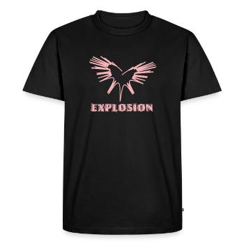 Love Explosion - Men's Premium Organic T-Shirt - black - Front - Nico (187cm)