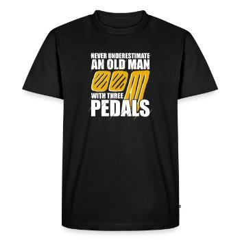 Ne sous-estimez jamais Mec passionné de voitures - T-shirt Premium bio Homme - noir - Devant - Nico (187cm)