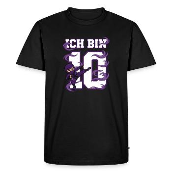 I'm 10 Ninja 10th Birthday Purple - Men's Premium Organic T-Shirt - black - Front - Nico (187cm)
