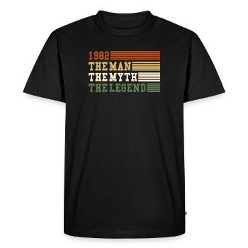 1982 The Man Myth Legend 1982 | vintage!! - Men's Premium Organic T-Shirt - black - Front - Nico (187cm)