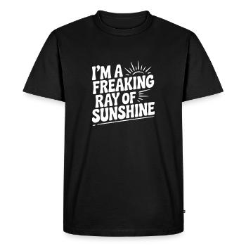I'm a Freaking Ray of Sunshine - Men's Premium Organic T-Shirt - black - Front - Nico (187cm)