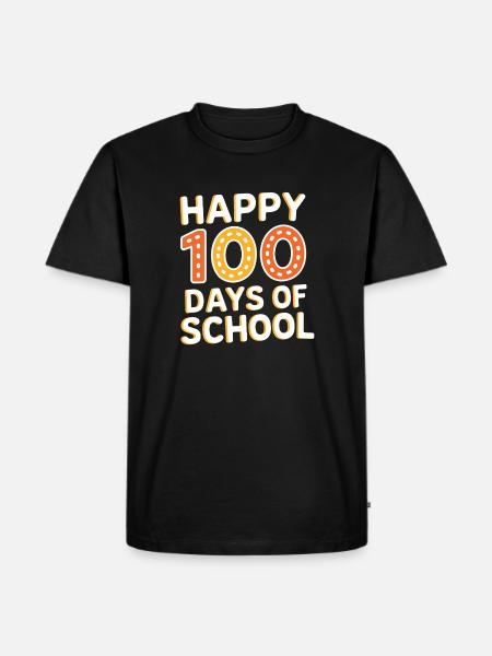 Happy 100 Days Of School - Men's Premium Organic T-Shirt - black