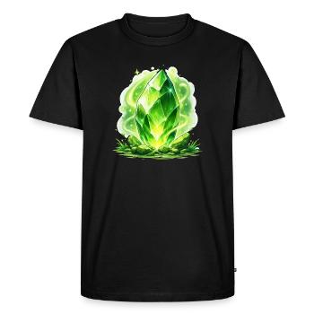 Magie du Cristal Vert - T-shirt Premium bio Homme - noir - Devant - Nico (187cm)