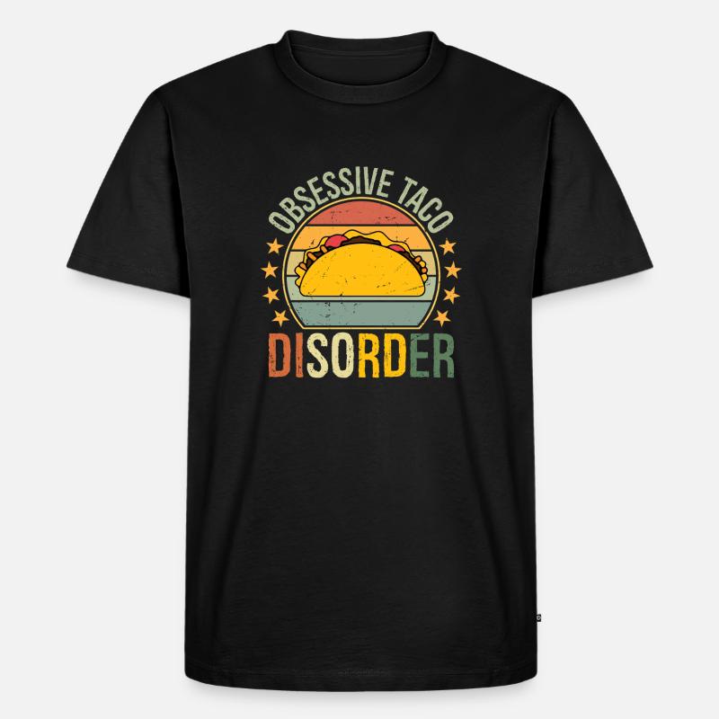 obsessive taco disorder - Männer Premium Bio T-Shirt - Schwarz