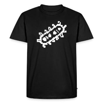 Bactéries Tiges Pixel Germ - T-shirt Premium bio Homme - noir - Devant - Nico (187cm)