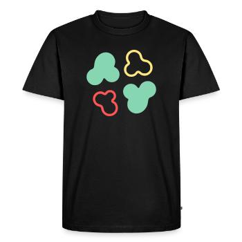 Forme des cellules d’amibe colorées - T-shirt Premium bio Homme - noir - Devant - Nico (187cm)