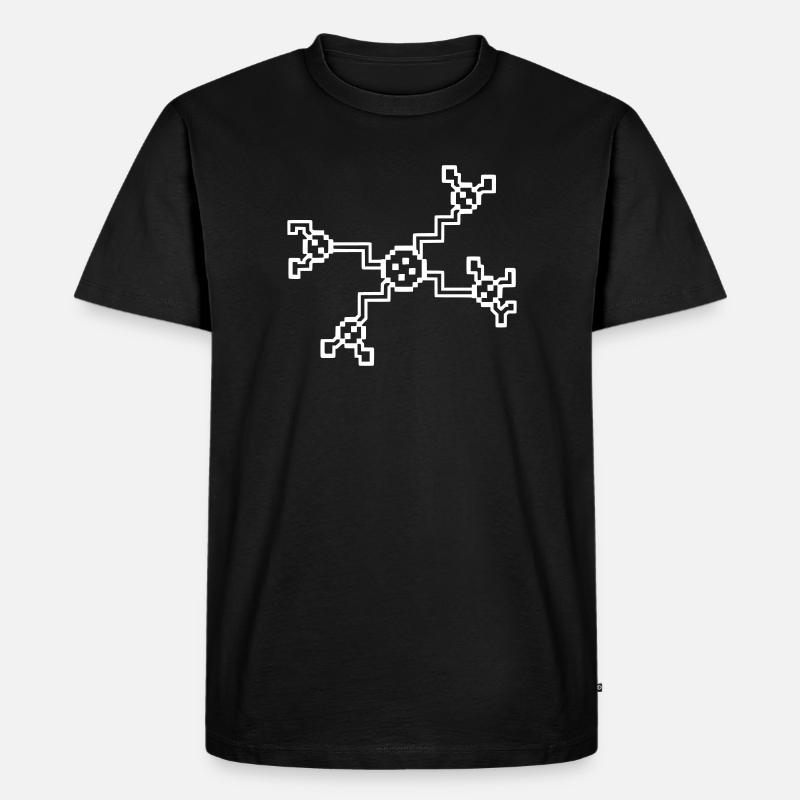 Neuron Nerve Cell Pixel 8-Bit - T-shirt Premium bio Homme - noir