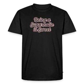 Être un Sugarholic est adorable - T-shirt Premium bio Homme - noir - Devant - Nico (187cm)