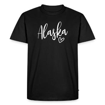 Alaska Heart Women's Love Alaska - Men's Premium Organic T-Shirt - black - Front - Nico (187cm)