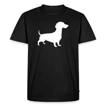 Cadeau de design de teckel Dachshund Propriétaire de teckel - T-shirt Premium bio Homme - noir - Devant - Nico (187cm)