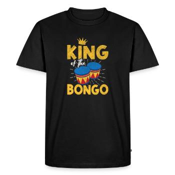 King Bongo Retro Percussion Conception - T-shirt Premium bio Homme - noir - Devant - Nico (187cm)