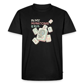À l’époque de mon Mahjong : joueur de Mahjong - T-shirt Premium bio Homme - noir - Devant - Nico (187cm)