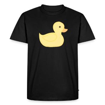Yellow rubber duck cartoon style - Men's Premium Organic T-Shirt - black - Front - Nico (187cm)
