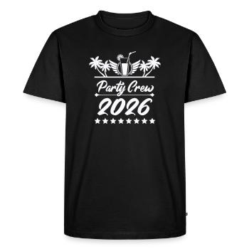 Party Crew 2026 Palmiers - T-shirt Premium bio Homme - noir - Devant - Nico (187cm)