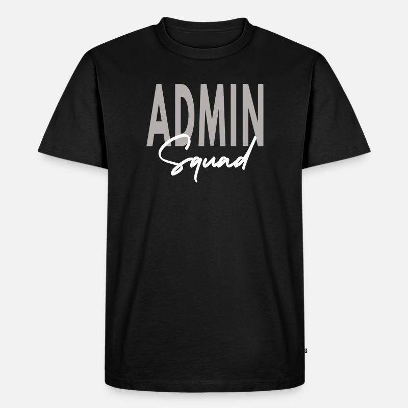 Admin Squad Assistent Teamadministrator - Männer Premium Bio T-Shirt - Schwarz