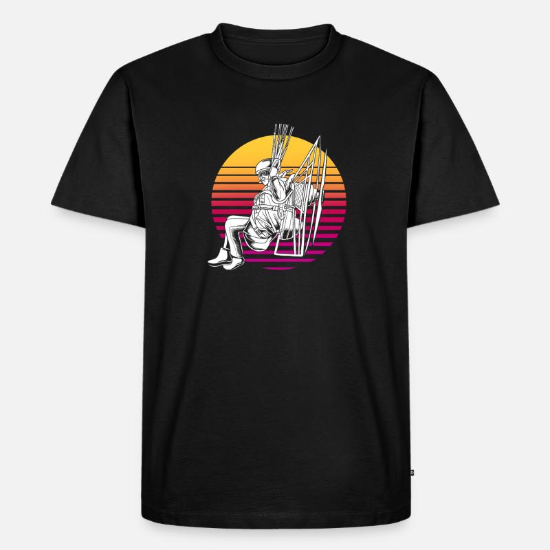 Gleitschirm Gleitschirmfliegen Paragliding - Männer Premium Bio T-Shirt - Schwarz