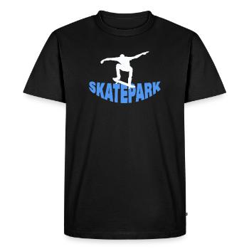 Skatepark - T-shirt Premium bio Homme - noir - Devant - Nico (187cm)