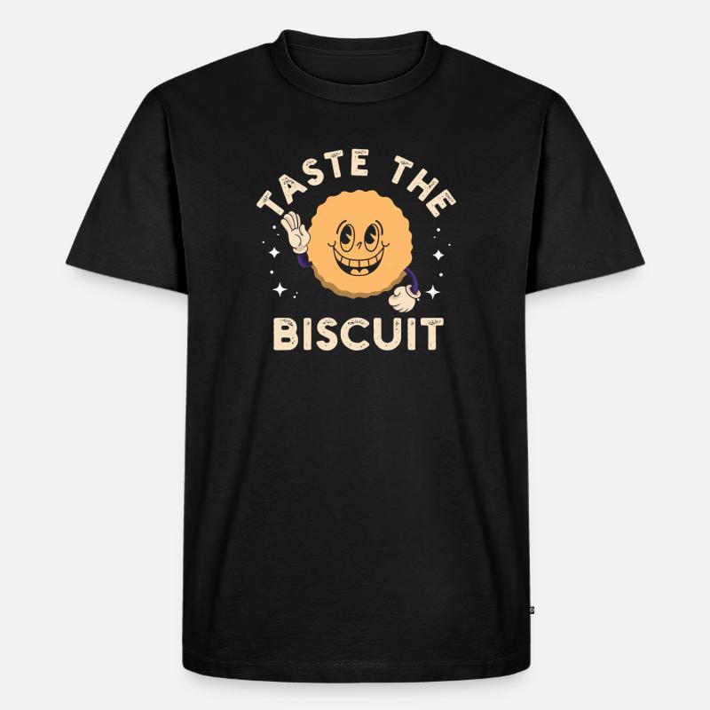 Sweet Bite Biscuit Maskottchen - Männer Premium Bio T-Shirt - Schwarz