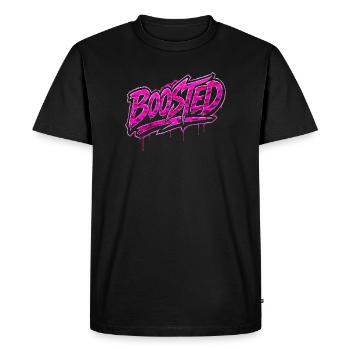 Boosted Turbo Car Culture Camouflage Pink Design - Men's Premium Organic T-Shirt - black - Front - Nico (187cm)