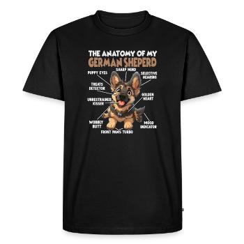 Promenade cadeau pour propriétaire de berger allemand - T-shirt Premium bio Homme - noir - Devant - Nico (187cm)